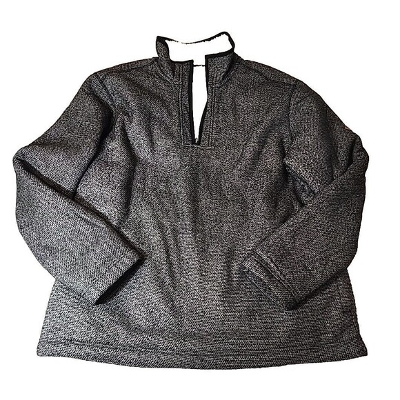 Orvis Jacket Sweater Thick Fleece Lined Pullover 1/4 zipper outdoor GRAY Mens XL - Picture 1 of 6